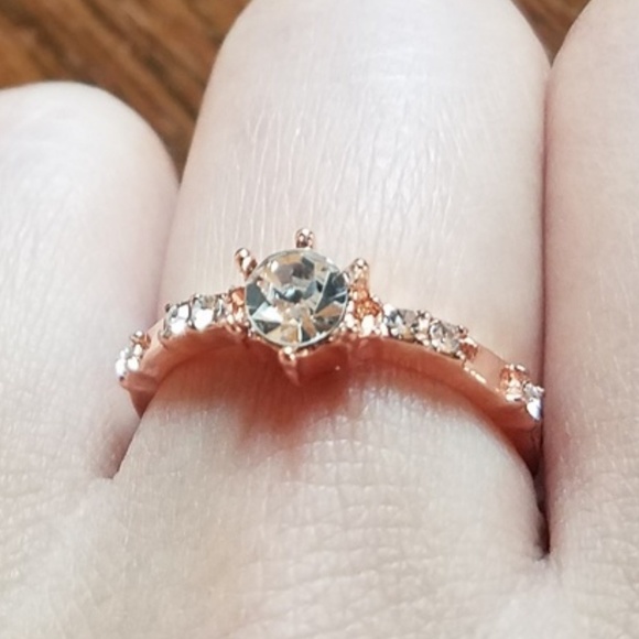 NWOT 14K GP Rose Gold CZ Ring, sz 6 - Picture 14 of 16